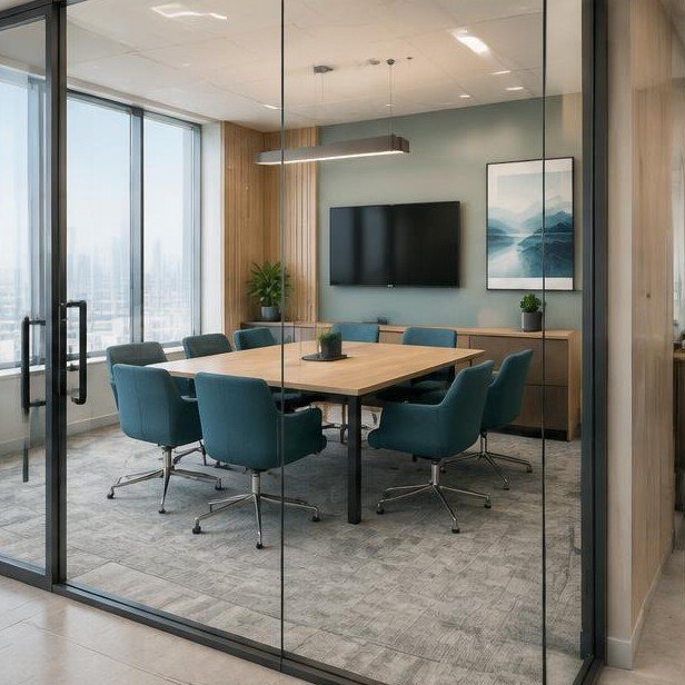 Design concept visualization of cabins & meeting rooms for banking & professional