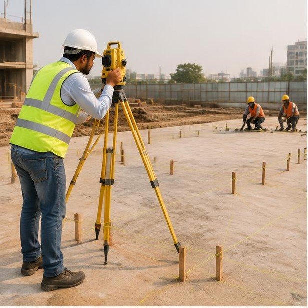 Construction work package visualization: Site establishment & setting out for Corporate & Workplace