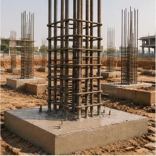 Construction work package visualization: Foundations & RCC frame for Corporate & Workplace