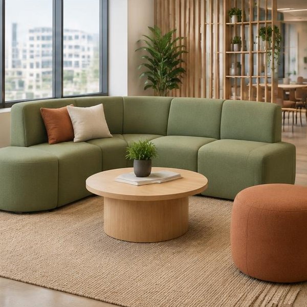 Breakout lounge seating produced by Woods Genie for corporate workplace spaces