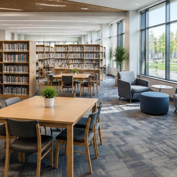 Design concept visualization of library for education