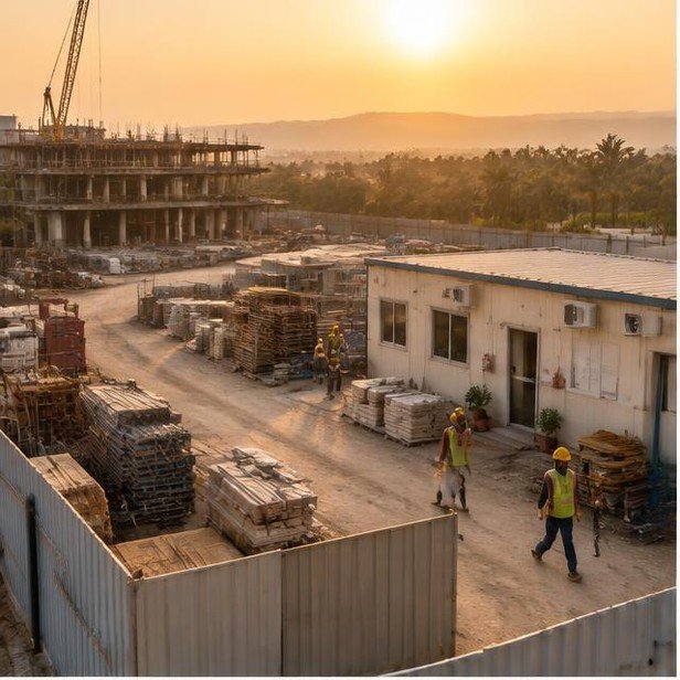 Construction work package visualization: Site establishment & mobilisation for Hotels & Hospitality