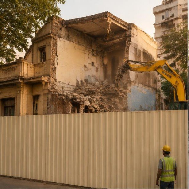 Construction work package visualization: Site setup & demolition for Restaurants & F&B