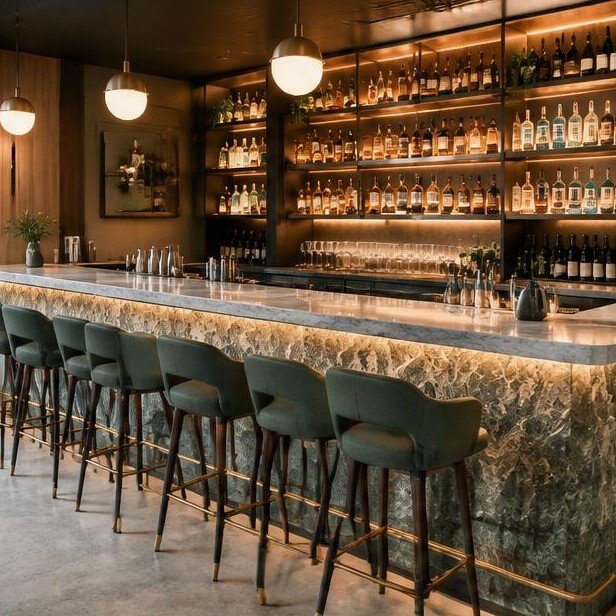 Design concept visualization of bar counter for restaurants & f&b